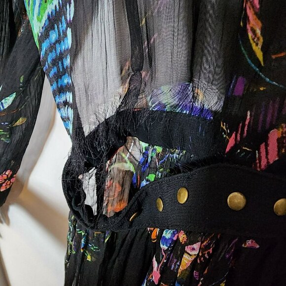 Maeve by Anthropologie Size 8 Sheer Floral Dress – Boho, 36.5″ Length - Picture 8 of 9